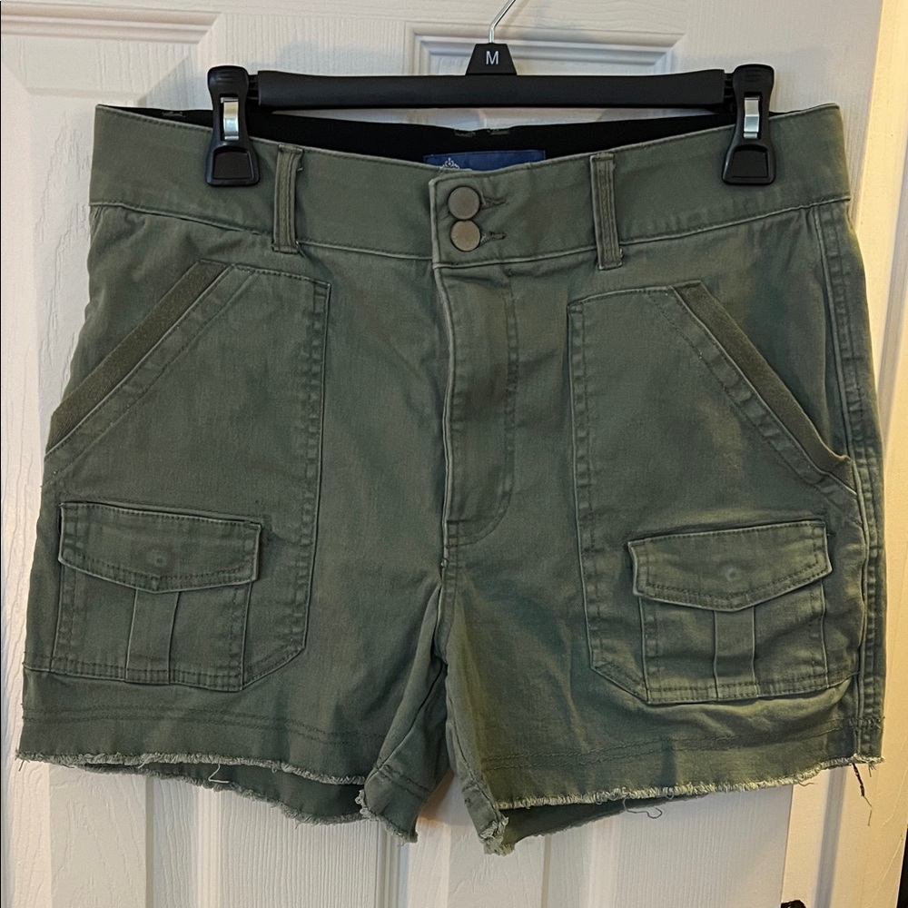 Democracy Sage Green Cargo Shorts; Size 10; EUC
